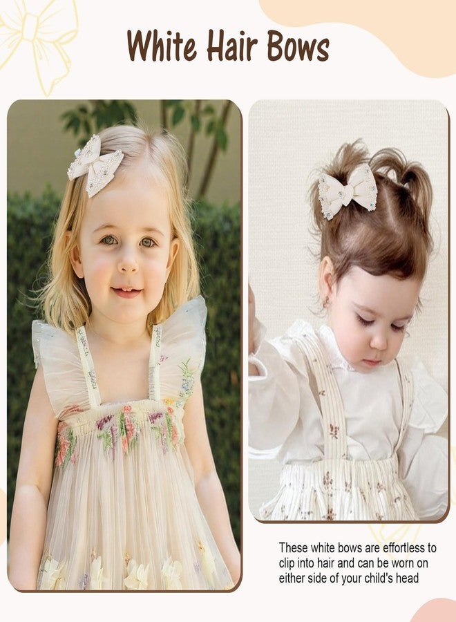 مشبكان مخمليان للشعر من TOKUFAGU، قطعتان، للبنات الصغيرات، مشابك شعر أنيقة من اللؤلؤ الأبيض، إكسسوار شعر مثالي لحفلات الزفاف وأعياد الميلاد والهالوين والكريسماس - Image 4